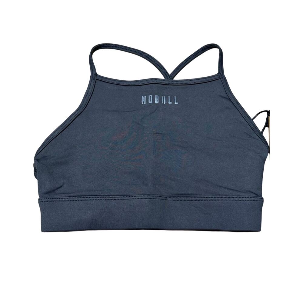 NOBULL High Neck Sports Bra Dark Shadow Women's Size X-Small NWOT